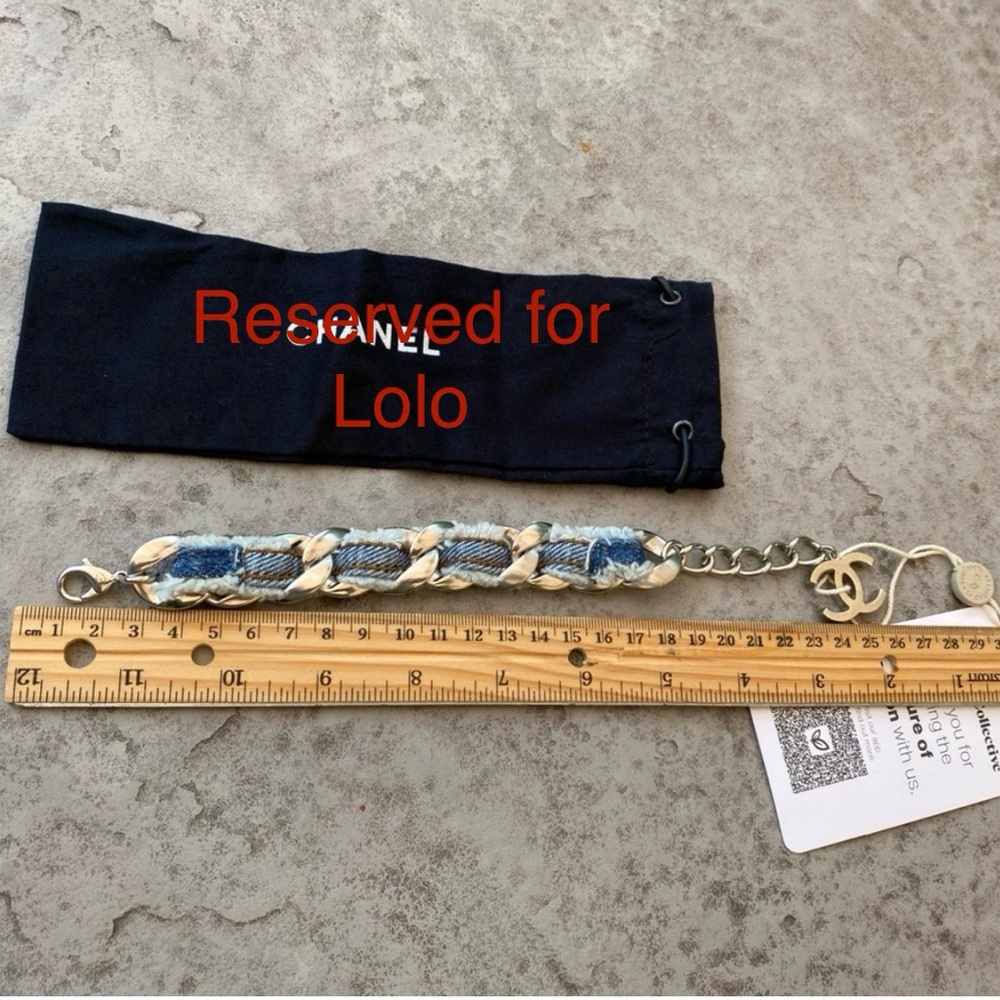 Chanel Denim Silver Bracelet